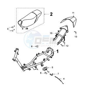 VIVA SL2C drawing FRAME AND SADDLE