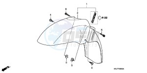 FES125AB S Wing E drawing FRONT FENDER