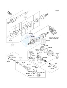 KLF 300 C [BAYOU 300 4X4] (C15-C17 C17 CAN ONLY) [BAYOU 300 4X4] drawing DRIVE SHAFT-- FRONT- -