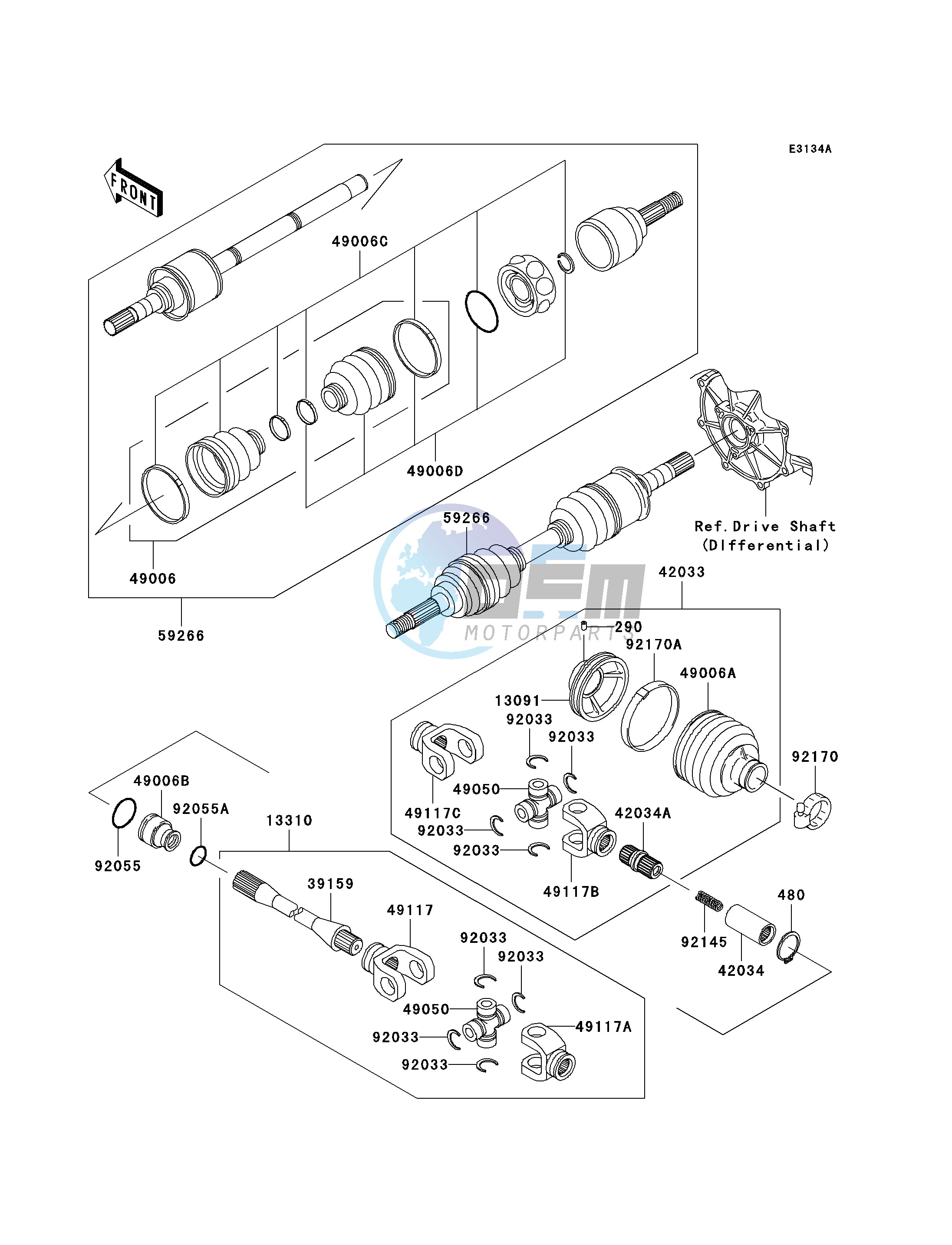 DRIVE SHAFT-- FRONT- -