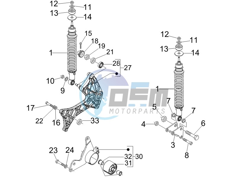 Rear suspension - Shock absorber - s