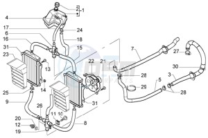 Granturismo 125 L drawing Cooling system