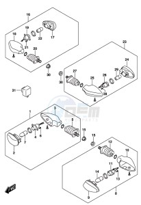 GSX-250RA drawing TURNSIGNAL LAMP