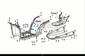 SYMPHONY S 125 (XF12W1-EU) (E5) (M1) drawing FLOOR PANEL - CENTER COVER