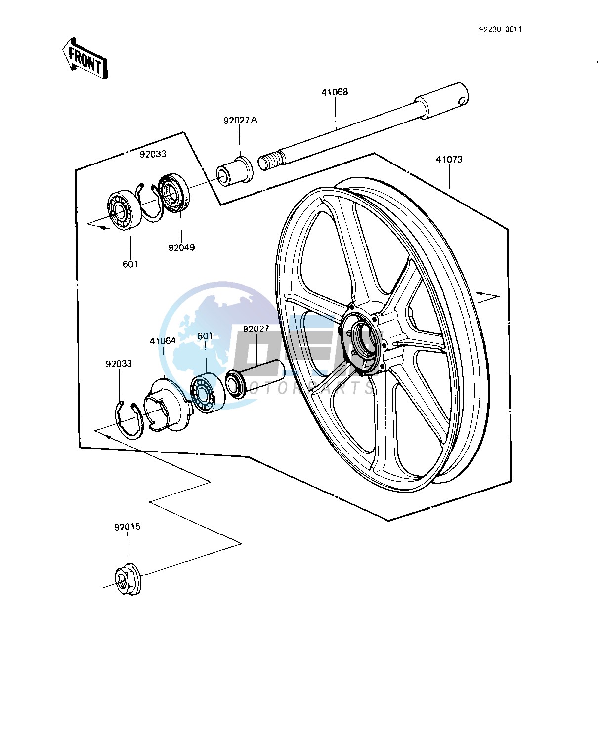 FRONT WHEEL_HUB -- KZ1100-A1_A2- -