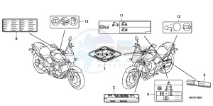 CB600FAB drawing CAUTION LABEL