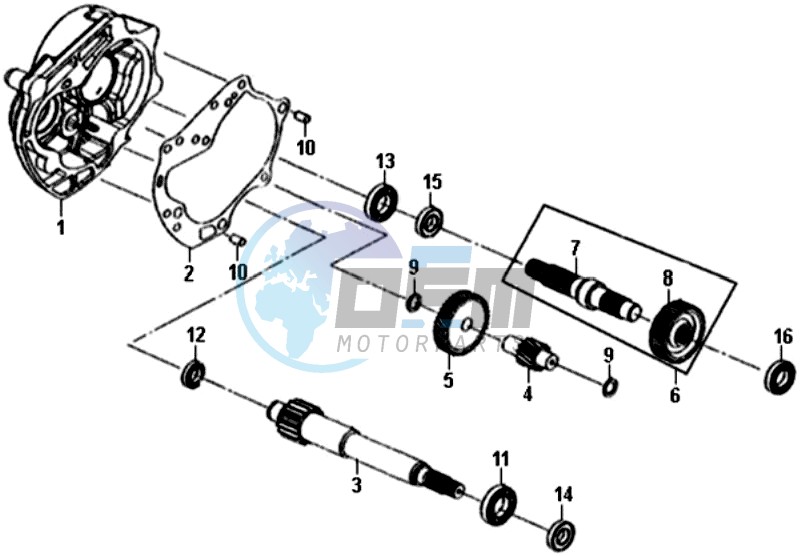 MISSION CASE - DRIVE SHAFT