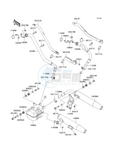 VN 1500 T [VULCAN 1500 CLASSIC] (6F) T6F drawing MUFFLER-- S- -