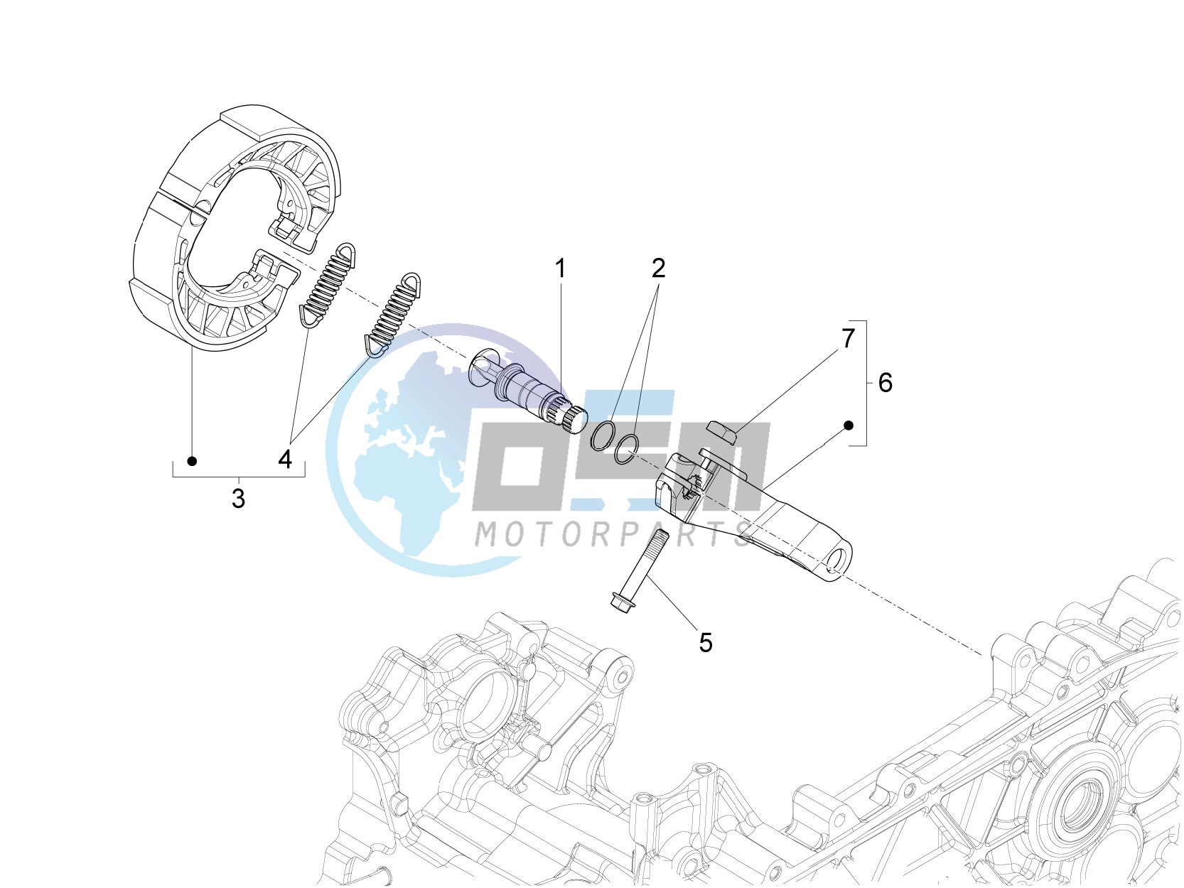 Rear brake - Brake jaw