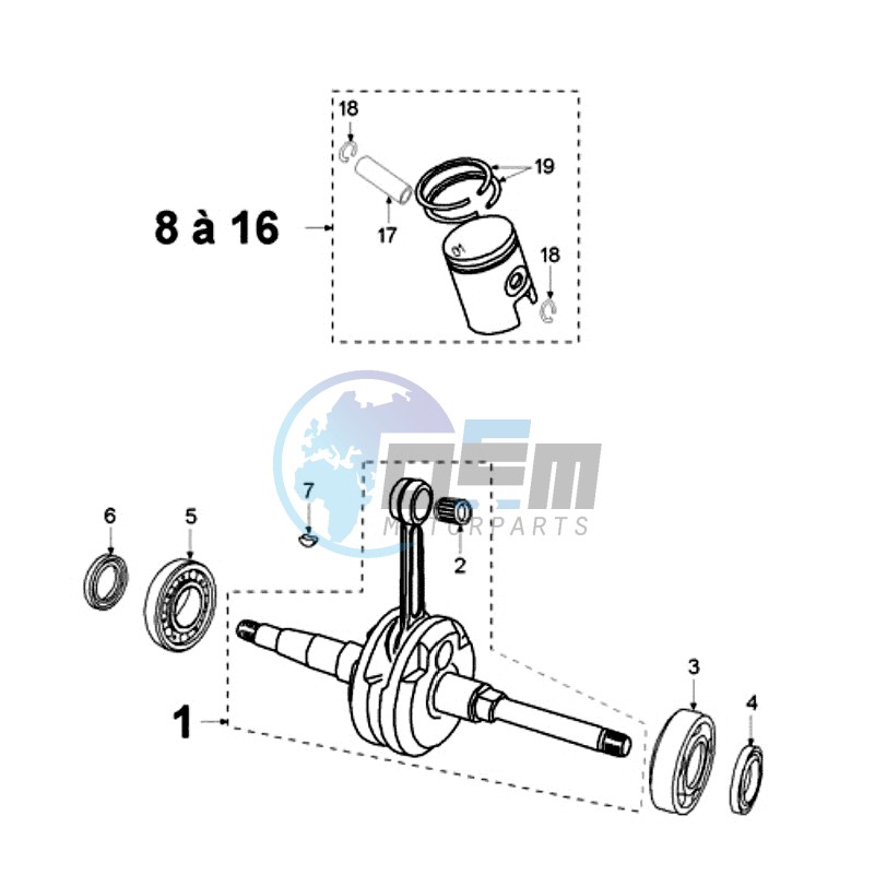 CRANKSHAFT AND CYLINDER