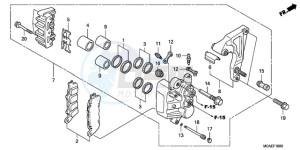 TRX420FA2E TRX420 Europe Direct - (ED) drawing REAR BRAKE CALIPER