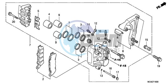 REAR BRAKE CALIPER