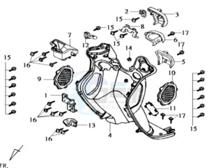 JOYRIDE 125 drawing COWLING INNER FR PLATE