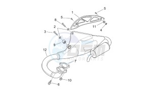 SR 50 H2O Di-Tech e2 drawing Exhaust pipe