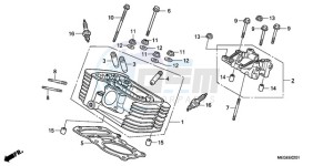 VT750CA9 Europe Direct - (ED / MK) drawing REAR CYLINDER HEAD