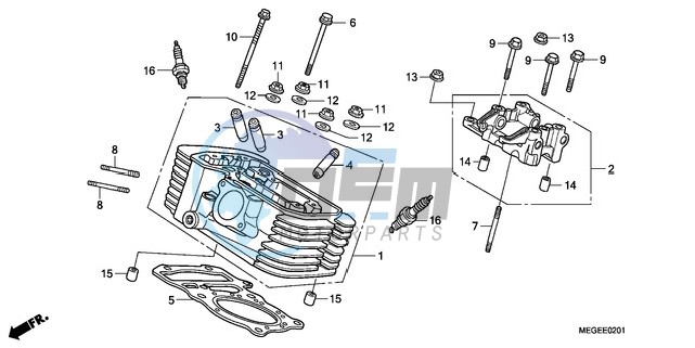 REAR CYLINDER HEAD