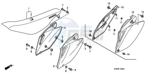 CRF250R9 ED / BLA CMF drawing SEAT/SIDE COVER