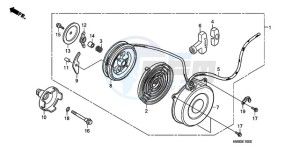 TRX250TEA Australia - (U / EC) drawing RECOIL STARTER