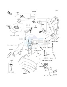 VN 900 B [VULCAN 900 CLASSIC] (6F-9F) B6F drawing IGNITION SWITCH_LOCKS_REFLECTORS