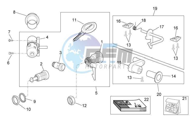 Decal - lock hardware kit