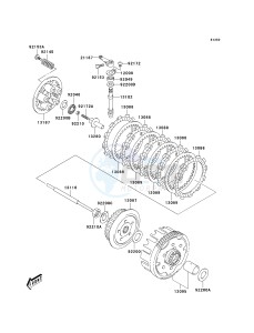 KLX 125 B (B6F) B6F drawing CLUTCH