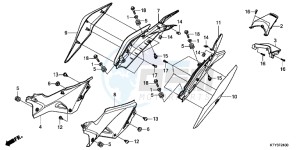 CBR125RWB CBR125RW E drawing SIDE COVER