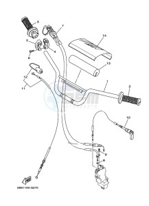 TT-R110E (BMA3) drawing STEERING HANDLE & CABLE