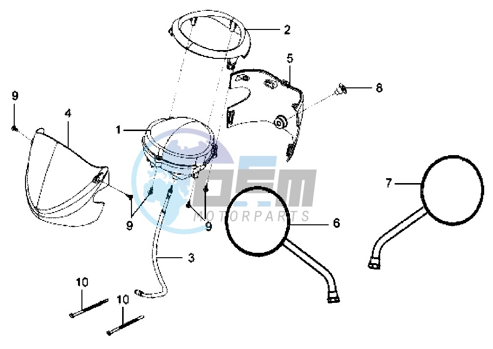 HANDLEBAR COVERS-MIRROR