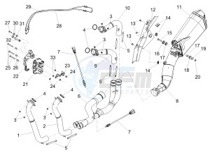 RSV4 1000 RACING FACTORY E4 ABS (APAC) drawing Exhaust pipe