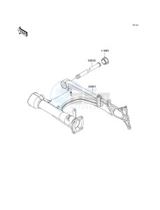 VN 1500 J [VULCAN 1500 DRIFTER] (J1-J2) [VULCAN 1500 DRIFTER] drawing SWINGARM