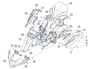 MP3 500 Sport (USA) USA drawing Front shield