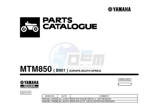 MTM850 MTM-850 XSR900 (B901) drawing .1-Front-Page