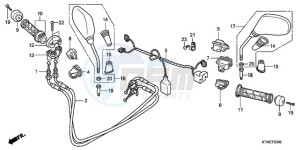 SH300A9 UK - (E / ABS MKH) drawing SWITCH/CABLE/MIRROR