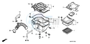 CBF125MD CBF125M UK - (E) drawing AIR CLEANER