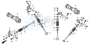 VT125C2 drawing CAMSHAFT/VALVE