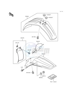 KX 125 J [KX125] (J1) [KX125] drawing FENDER