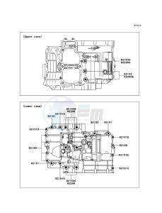 ER-6f ABS EX650D9F GB XX (EU ME A(FRICA) drawing Crankcase Bolt Pattern