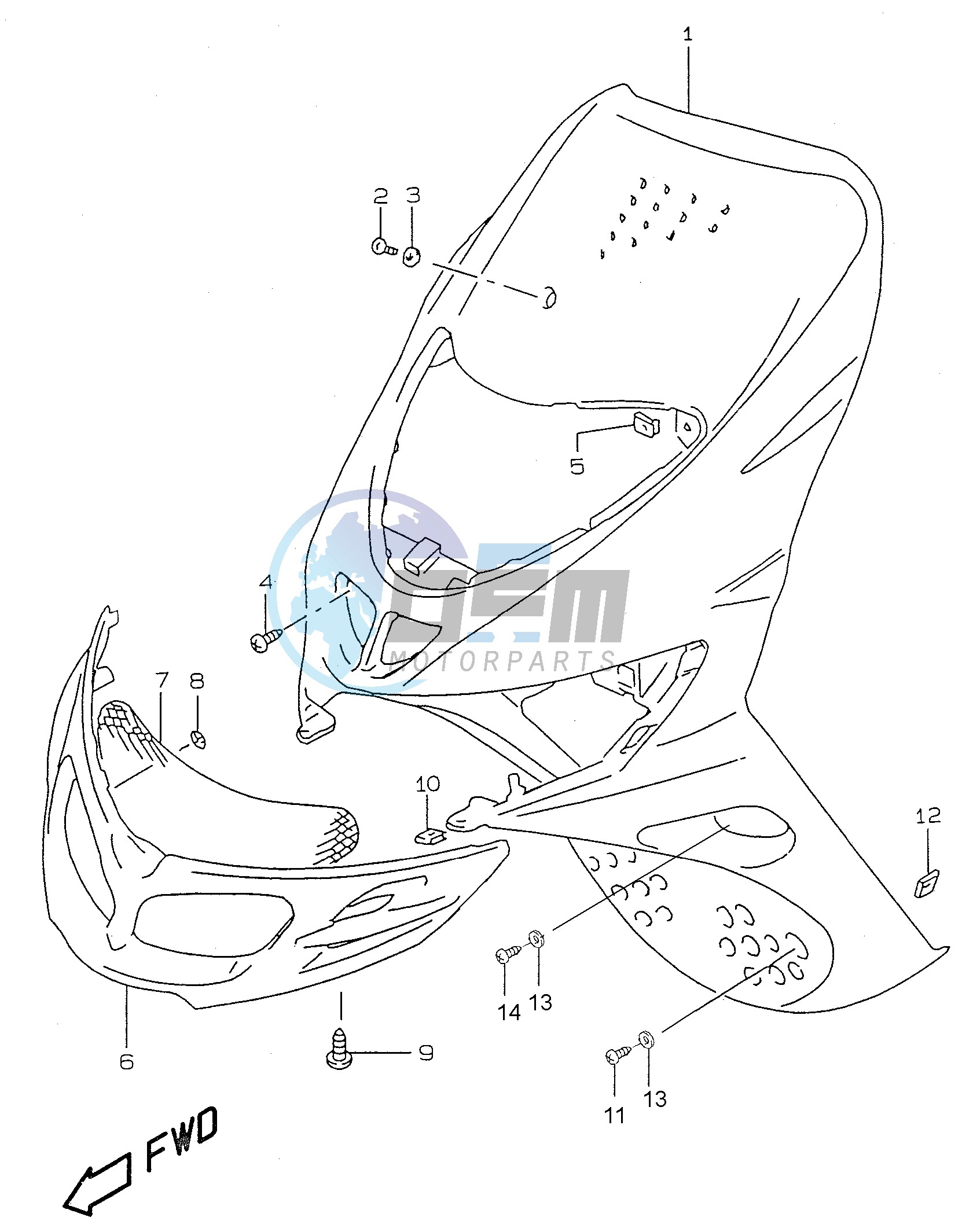 FRONT LEG SHIELD (model V W X)