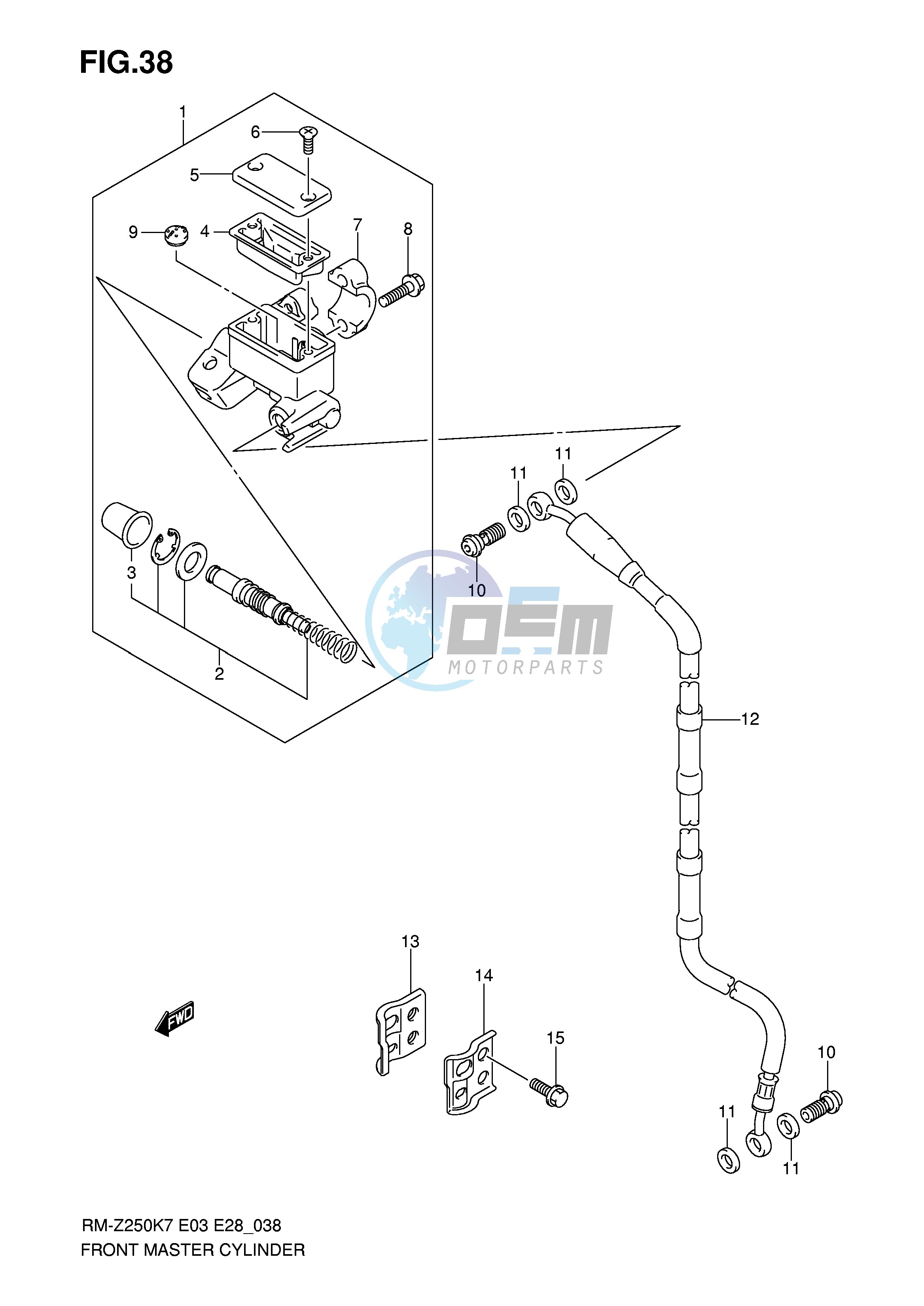 FRONT MASTER CYLINDER (MODEL K7)