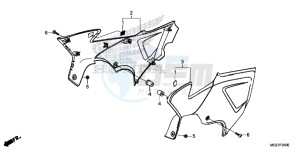 CB500XAE CB500X ABS UK - (E) drawing SIDE COVER