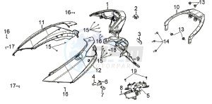 JOYRIDE 200i drawing MOTOR COWLING L / R / TAIL LIGHT