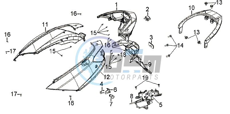 MOTOR COWLING L / R / TAIL LIGHT