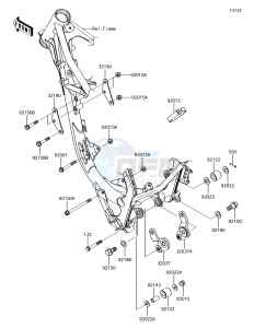 KX85 KX85CFF EU drawing Engine Mount