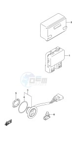 DF 25A drawing PTT Switch Remote Control w/Power Tilt