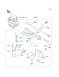 KLF 300 C [BAYOU 300 4X4] (C10-C14) [BAYOU 300 4X4] drawing OPTIONAL PARTS -- CARBURETOR- -