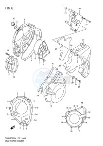 GSX1250FA (E21) drawing CRANKCASE COVER