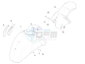 GTS 300 SUPER 4T 4V IE ABS E4 (EMEA) drawing Wheel housing - Mudguard