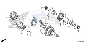 CBR125RF CBR125R 2ED - (2ED) drawing CRANKSHAFT/PISTON