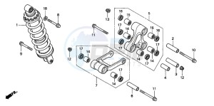 FX650 drawing REAR CUSHION