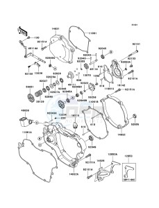 KX125 KX125M8F EU drawing Engine Cover(s)